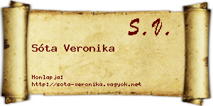 Sóta Veronika névjegykártya